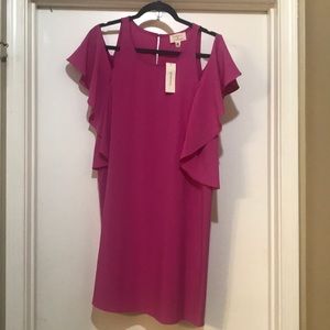 Everly for Francesca's pink off shoulder dress